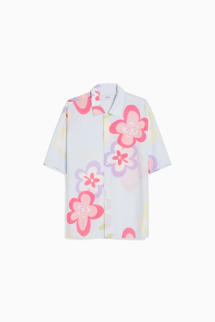 Camisa manga corta print flor