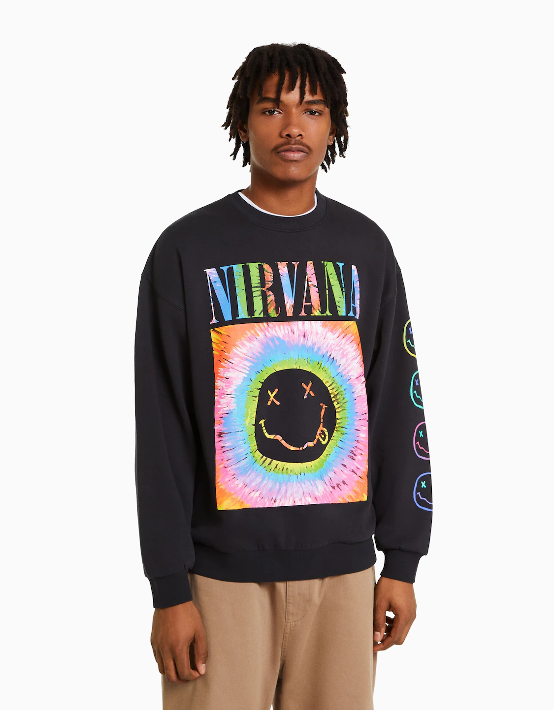 étnico Transporte pañuelo de papel Nirvana print sweatshirt - Sweatshirts & Hoodies - Man | Bershka