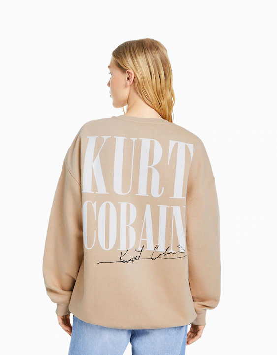 Desnudarse pollo golondrina Kurt Cobain print sweatshirt - Sweatshirts and hoodies - Men | Bershka