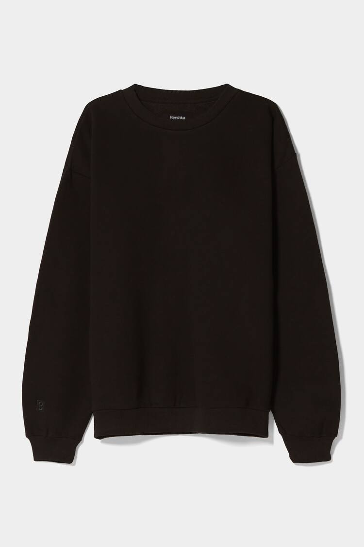 Sweatshirt decote redondo oversize