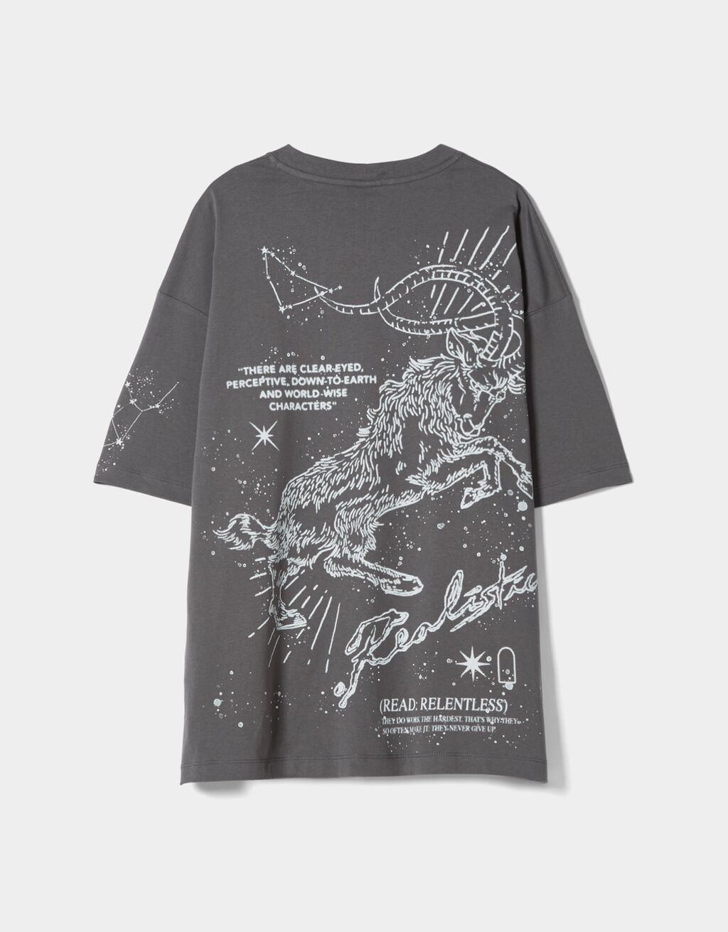 T-shirt de manga curta extra loose estampado asiático