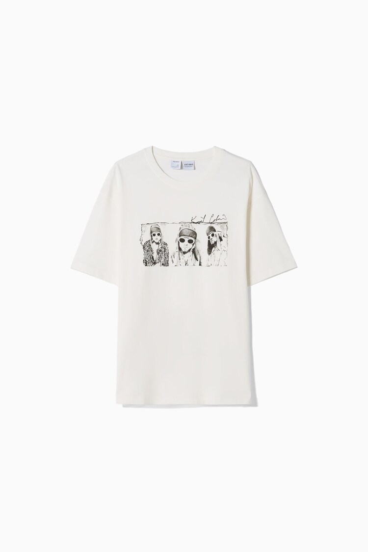 Camiseta Kurt Kobain manga corta boxy fit