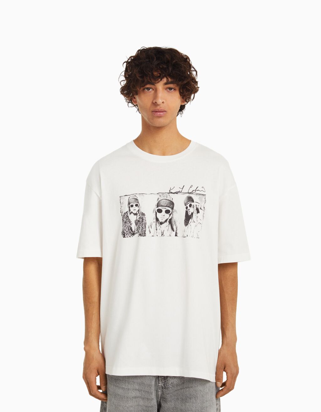 T-shirt manches courtes boxy fit Kurt Kobain
