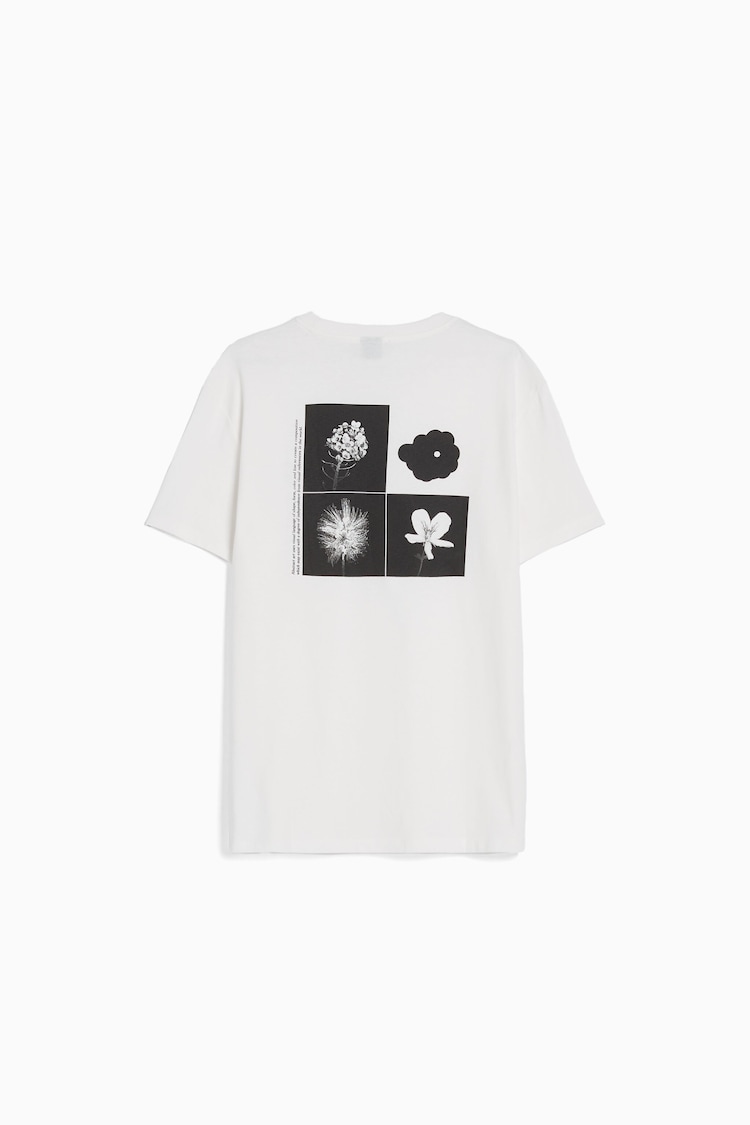 Camiseta manga corta easy fit print flores