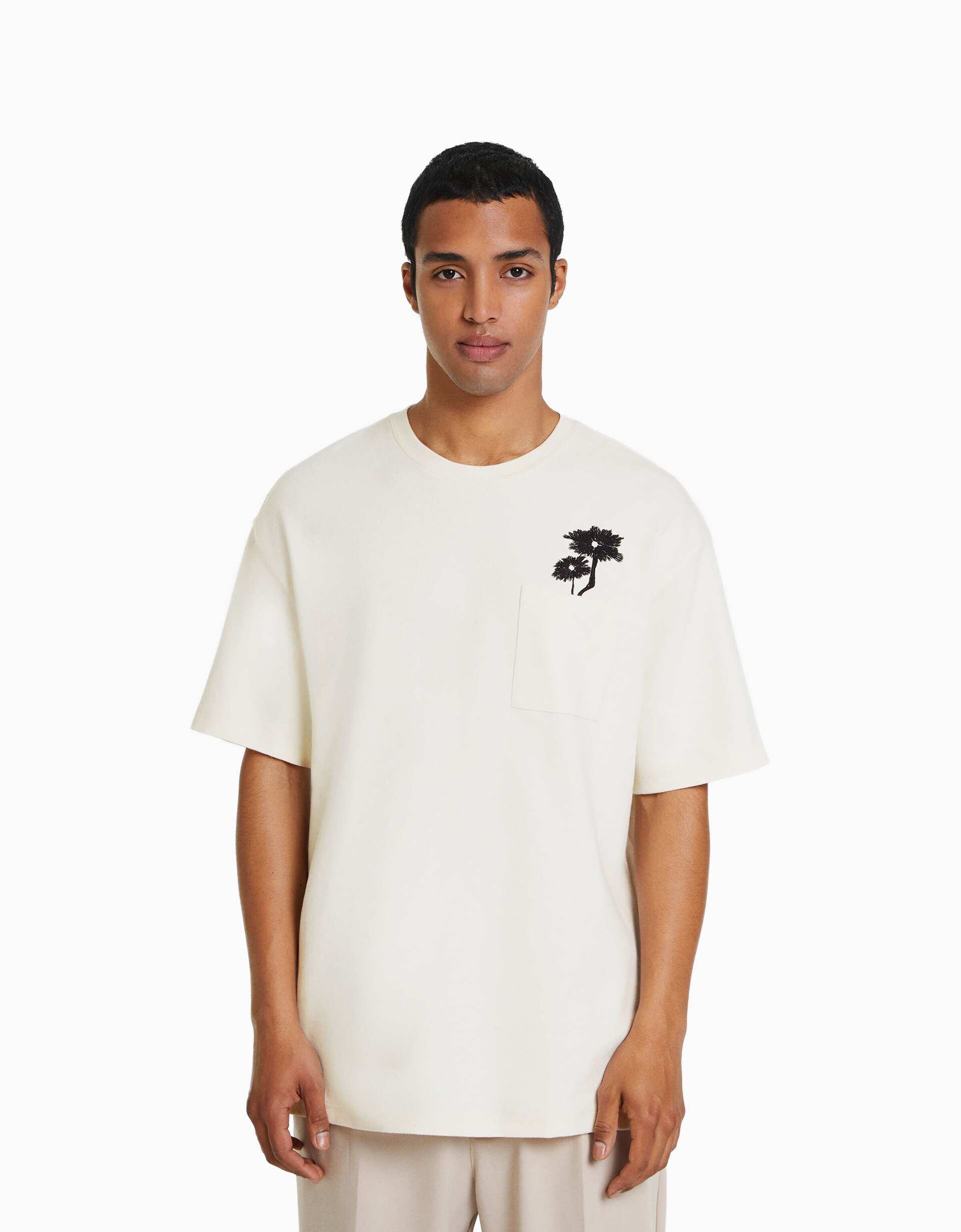 Bershka Dennis Rodman printed t-shirt in white