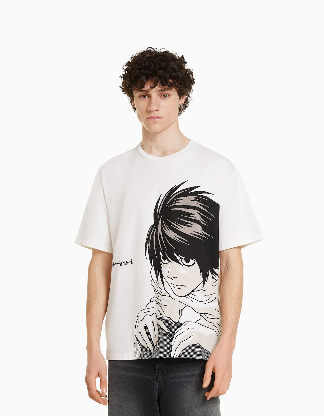 veel plezier Dezelfde Honderd jaar Death Note print oversize short sleeve T-shirt - T-shirts - Man | Bershka