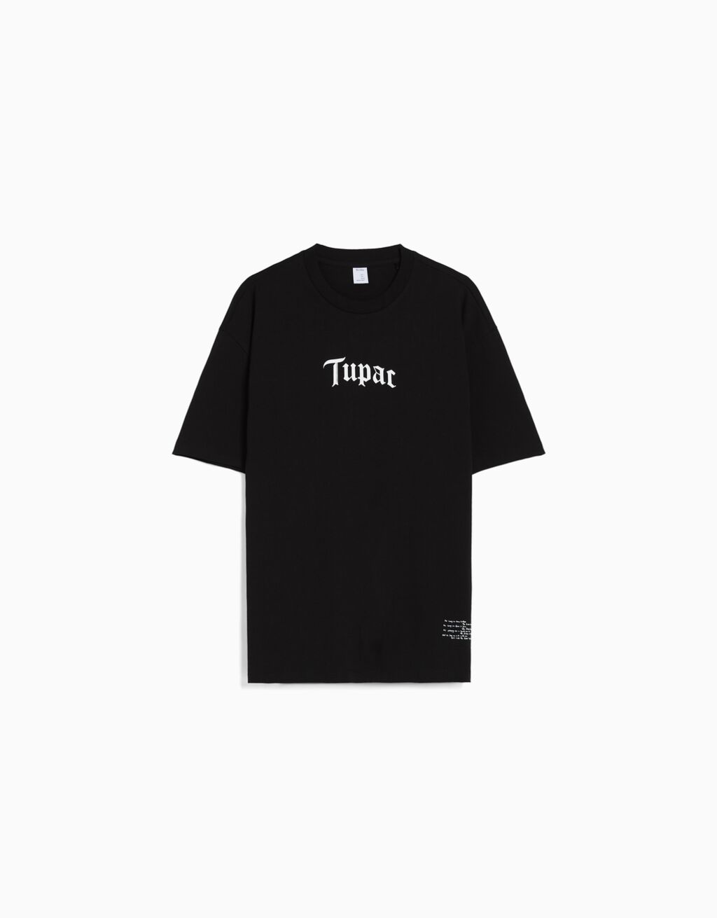 black t shirt and white pants