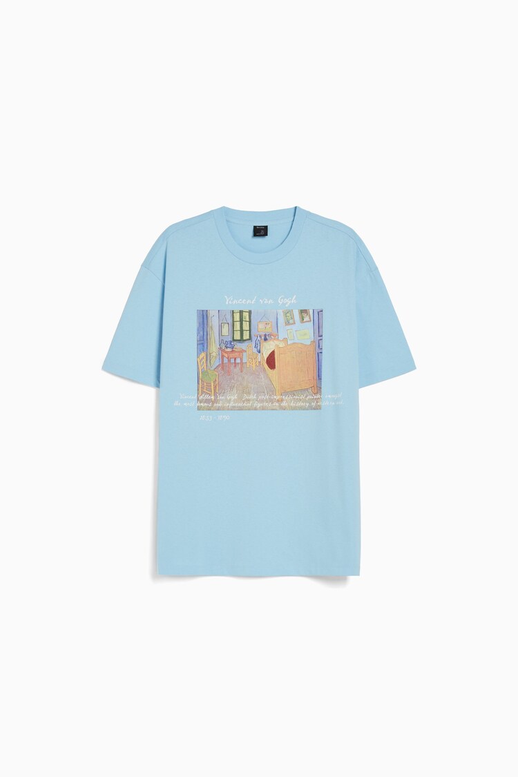 Camiseta Van Gogh manga corta boxy fit print