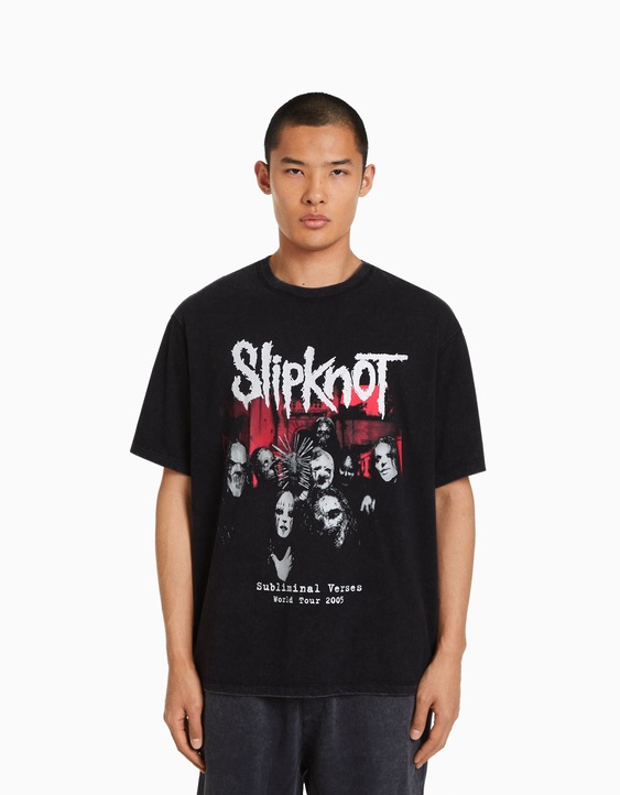 corta boxy fit print Slipknot - Camisetas - Hombre | Bershka