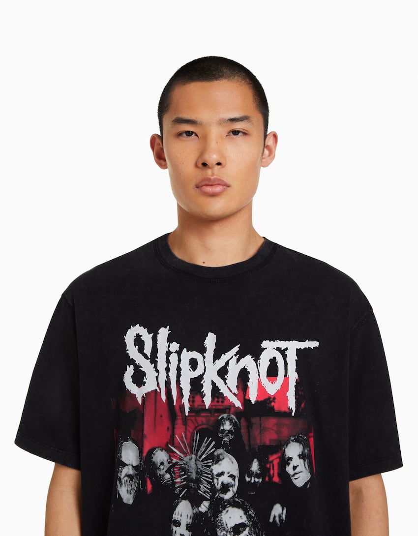 Slipknot print boxy fit short sleeve T-shirt - Woman | Bershka