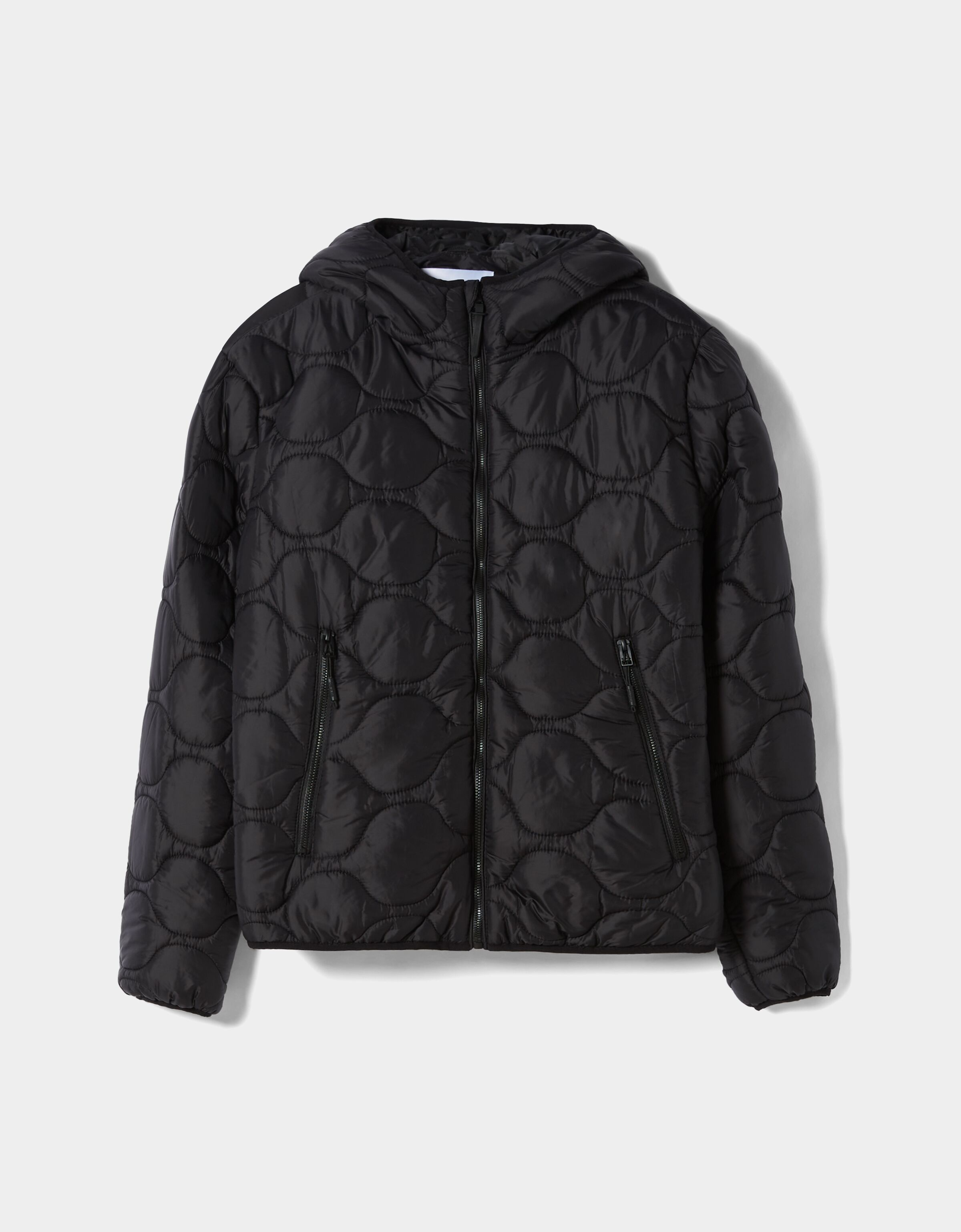 black lightweight quilted jacket