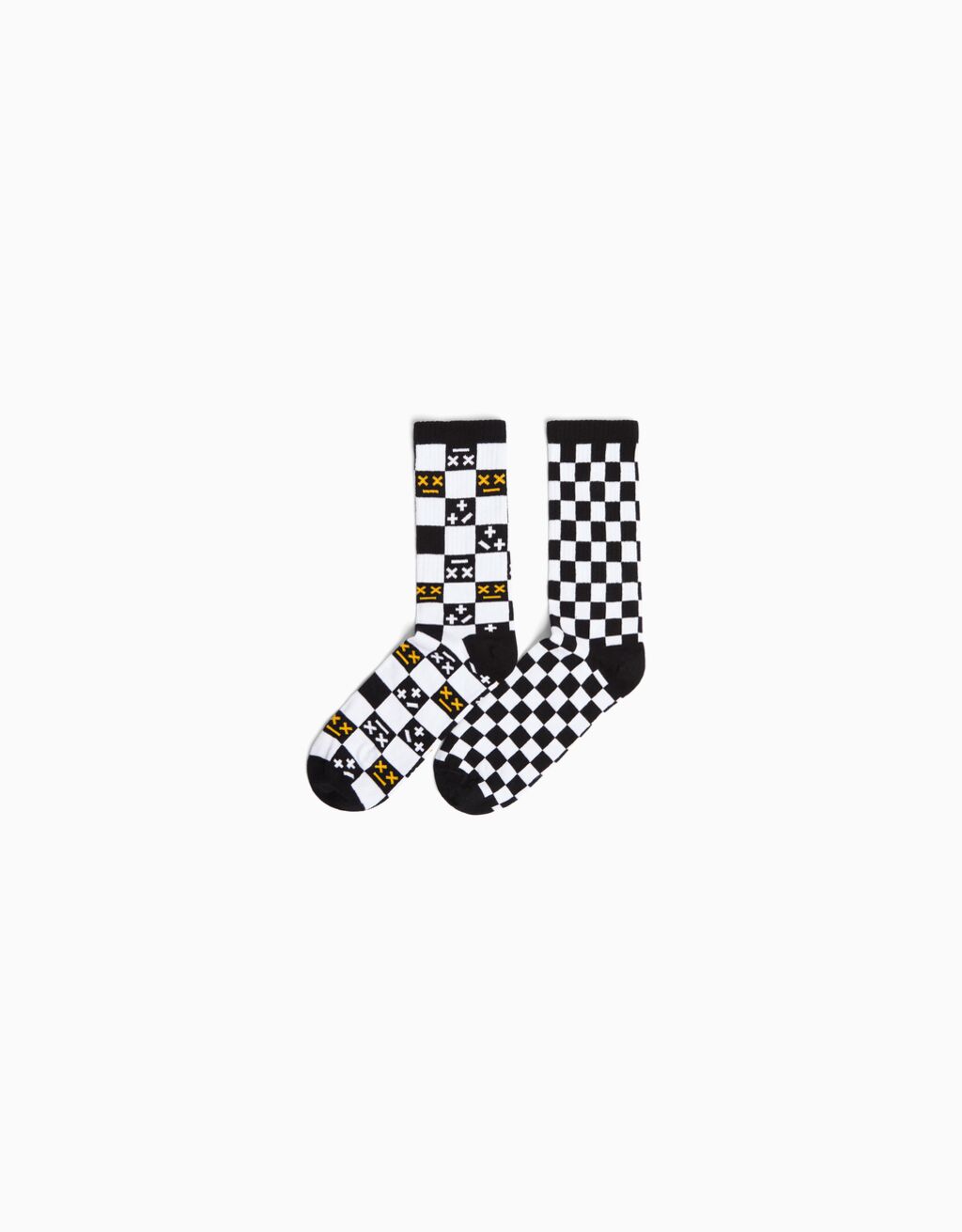 Paket s 2 para čarapa sa šahovskim printom