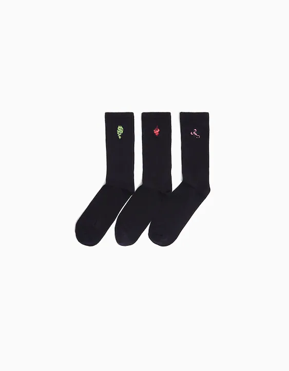 Set 3 calcetines bordado - Accesorios -