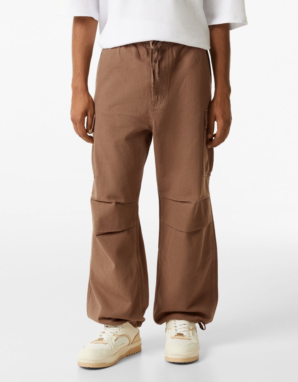 jean cargo marron femme