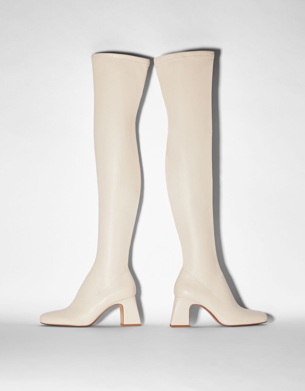 over the knee boots mid heel