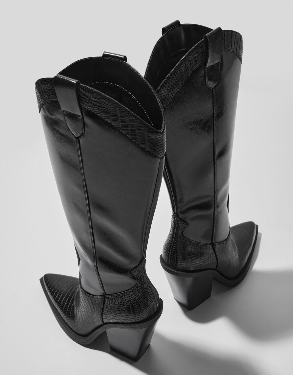 Heeled cowboy boots Woman Bershka