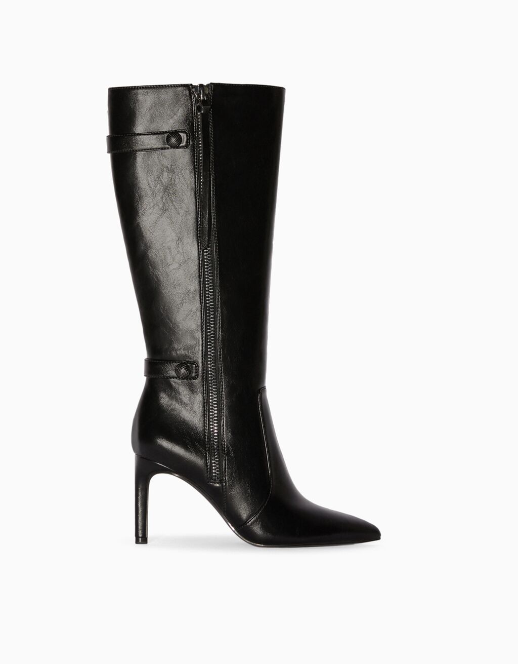 Stiletto heel boots with metallic details