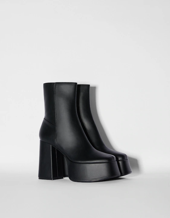 XL platform high-heel ankle boots Shoes Women | Bershka