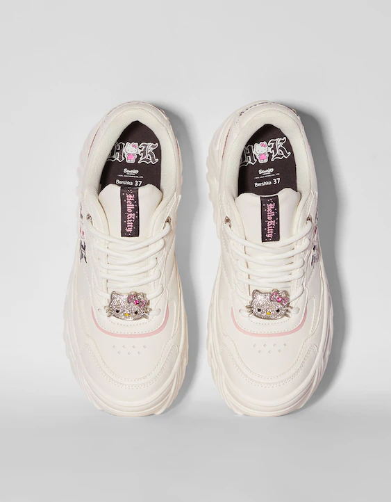 Hello Kitty platform sneakers with rhinestone detail - Shoes - Woman |  Bershka