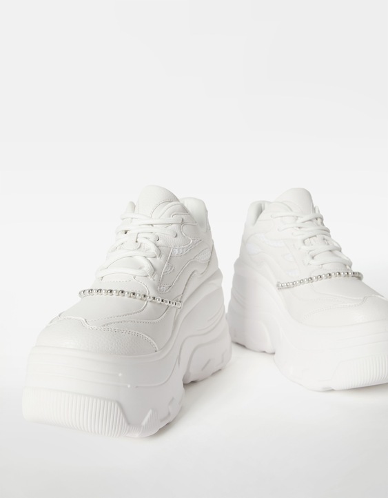 Som intelligens favor XL platform sneakers with ankle strap - Shoes - BSK Teen | Bershka