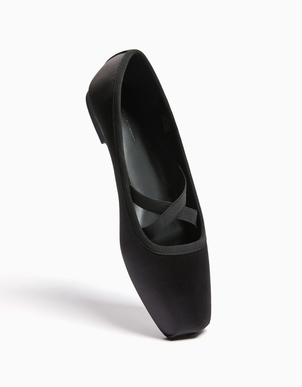 Stretch satin ballet flats Woman Bershka