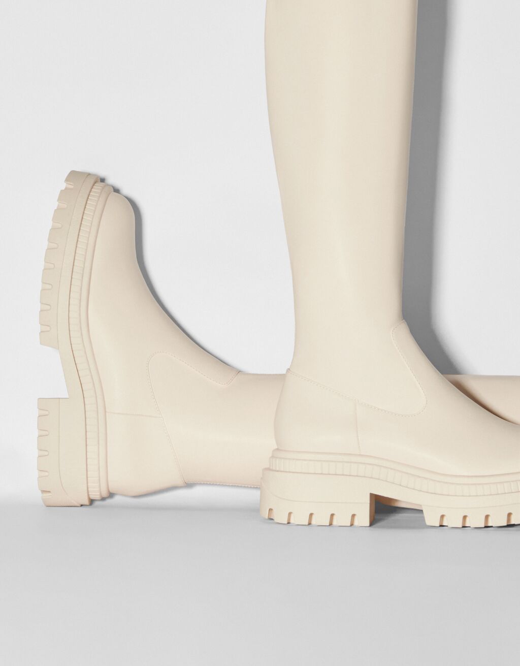 bershka track sole boots
