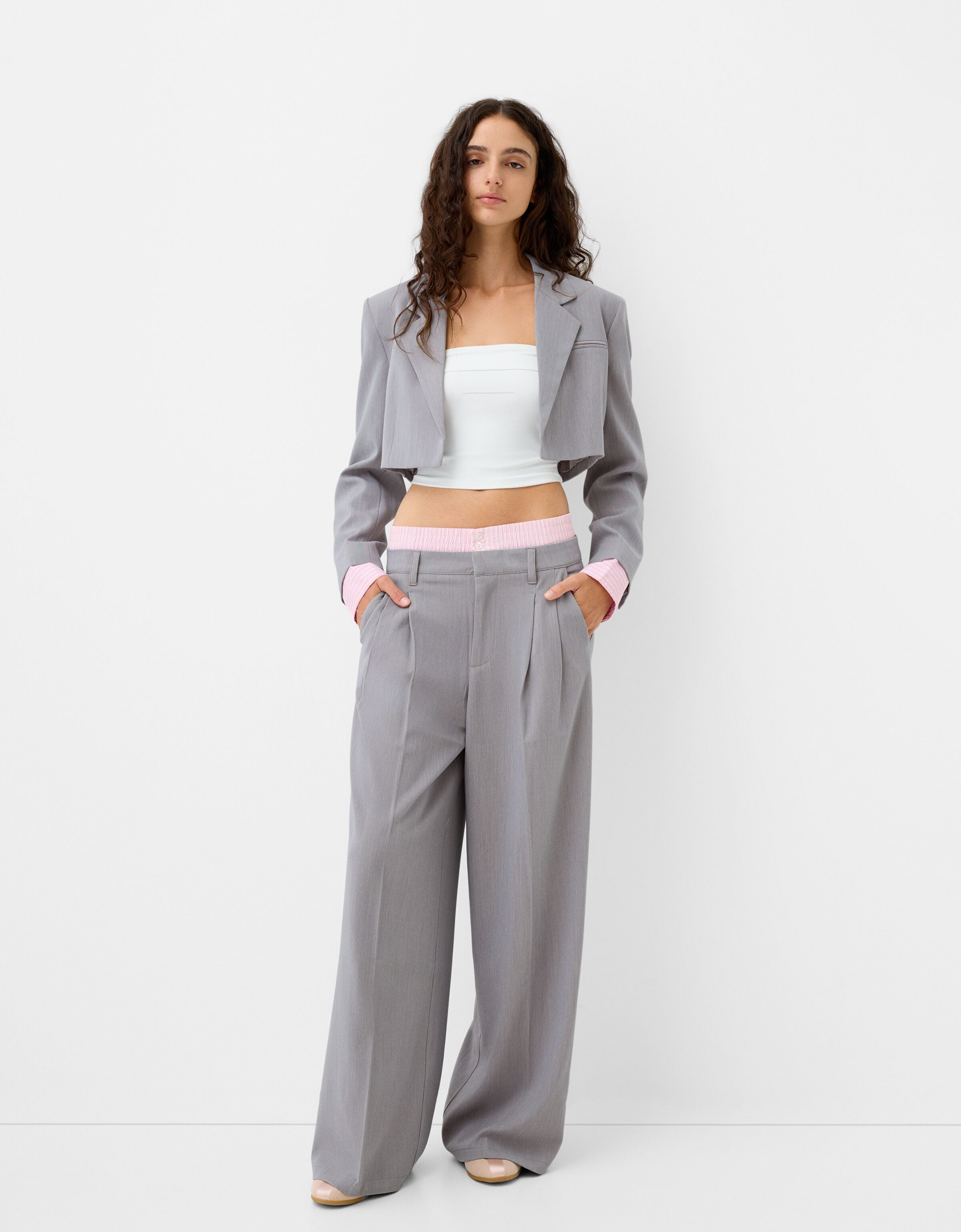 Ensemble blazer femme bershka best sale