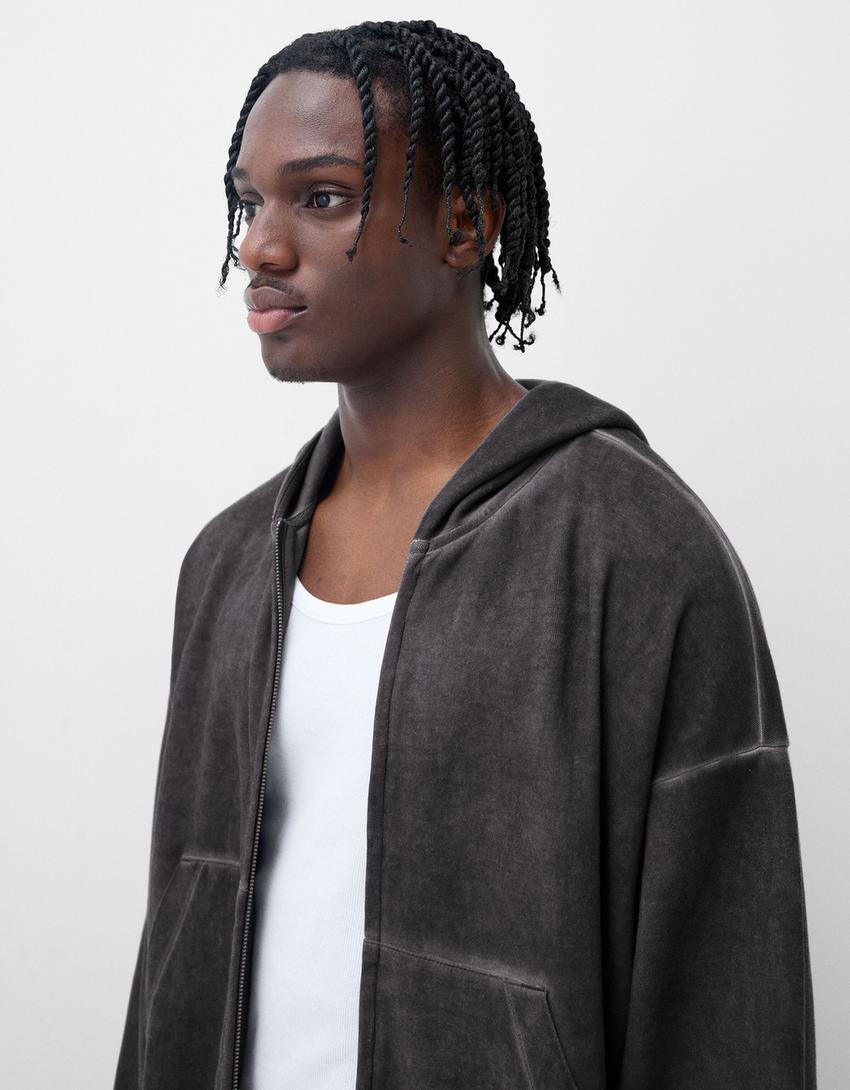 Ensemble pantalon et sweat-Gris-3