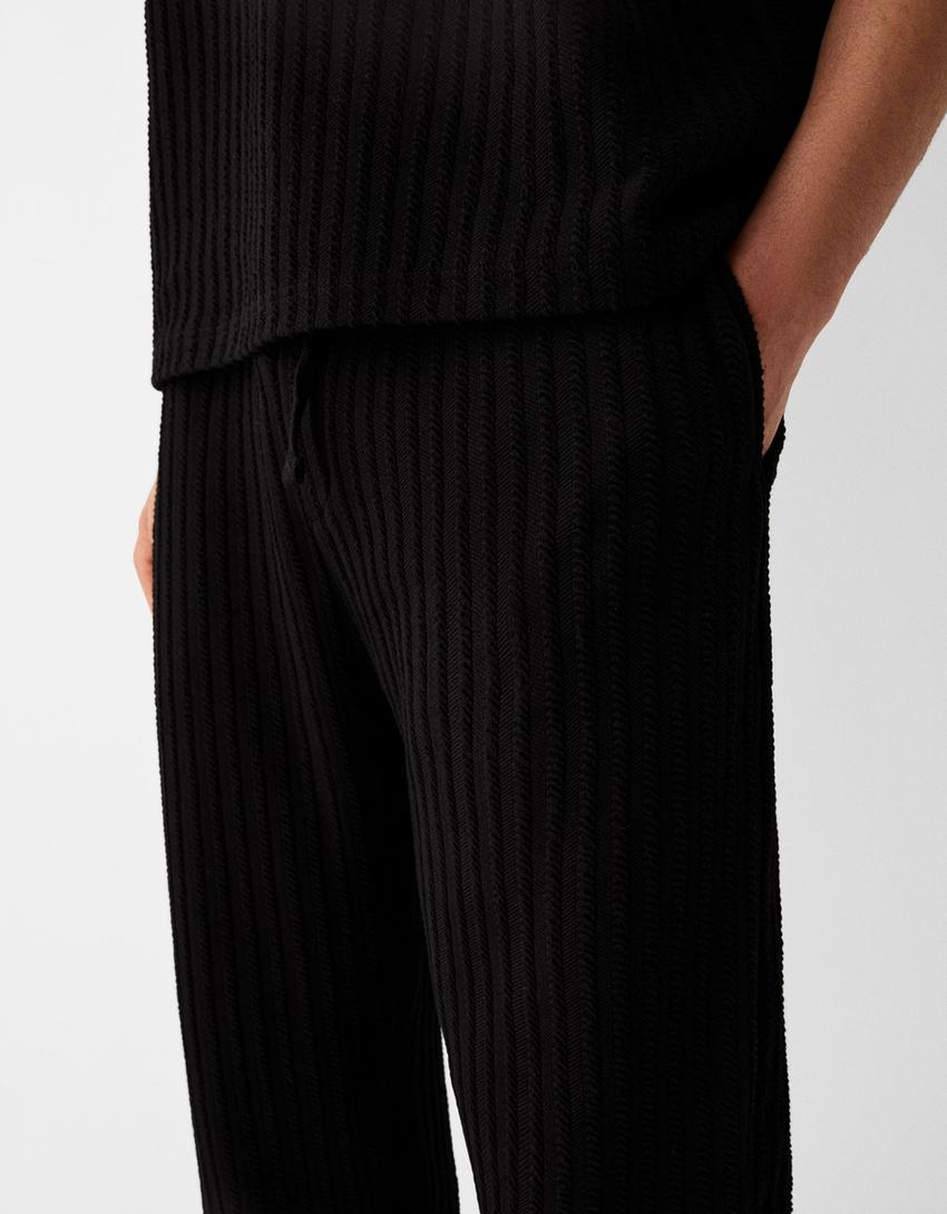 Ensemble top et pantalon-Noir-6