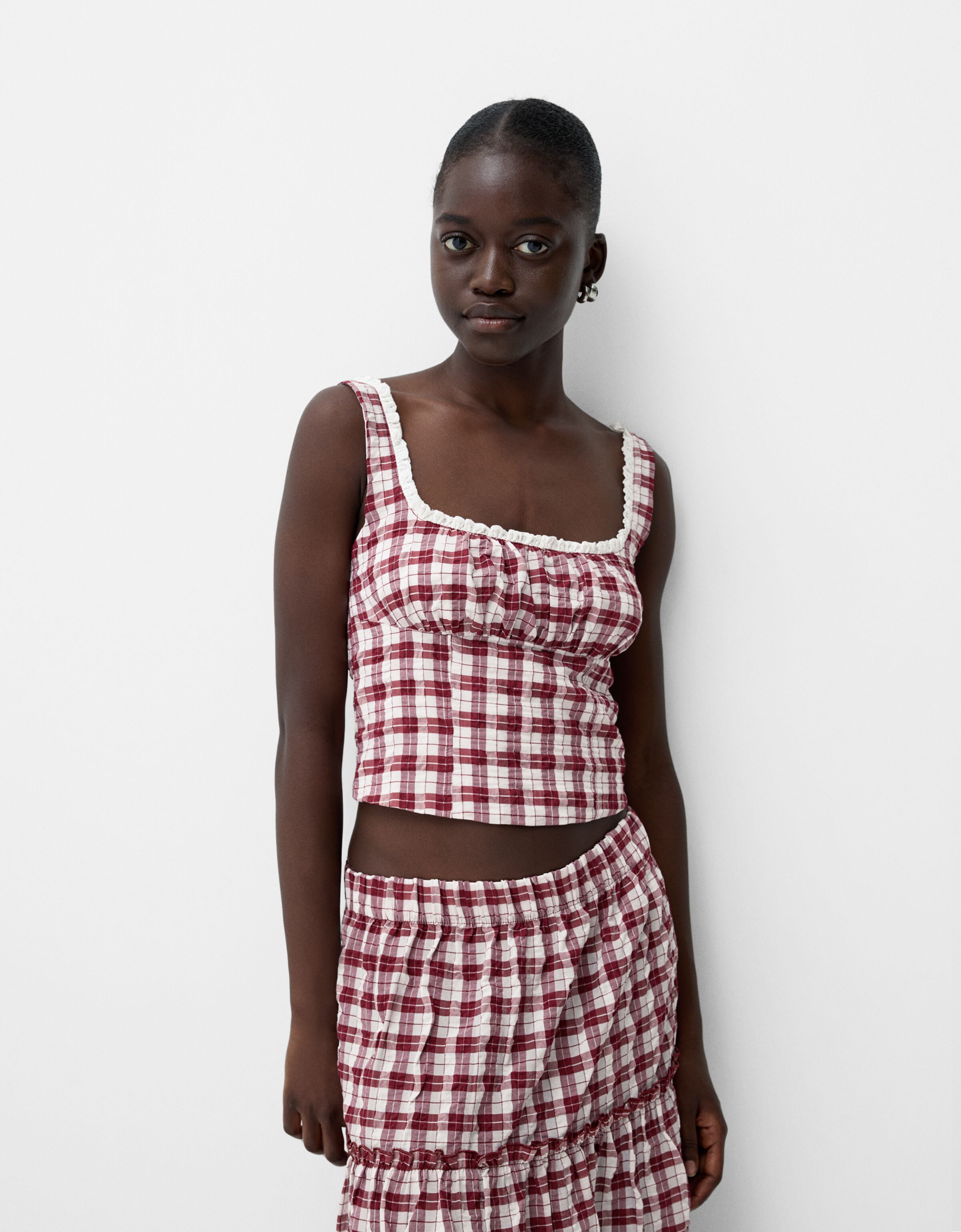 Ensemble jupe et haut a carreaux hotsell