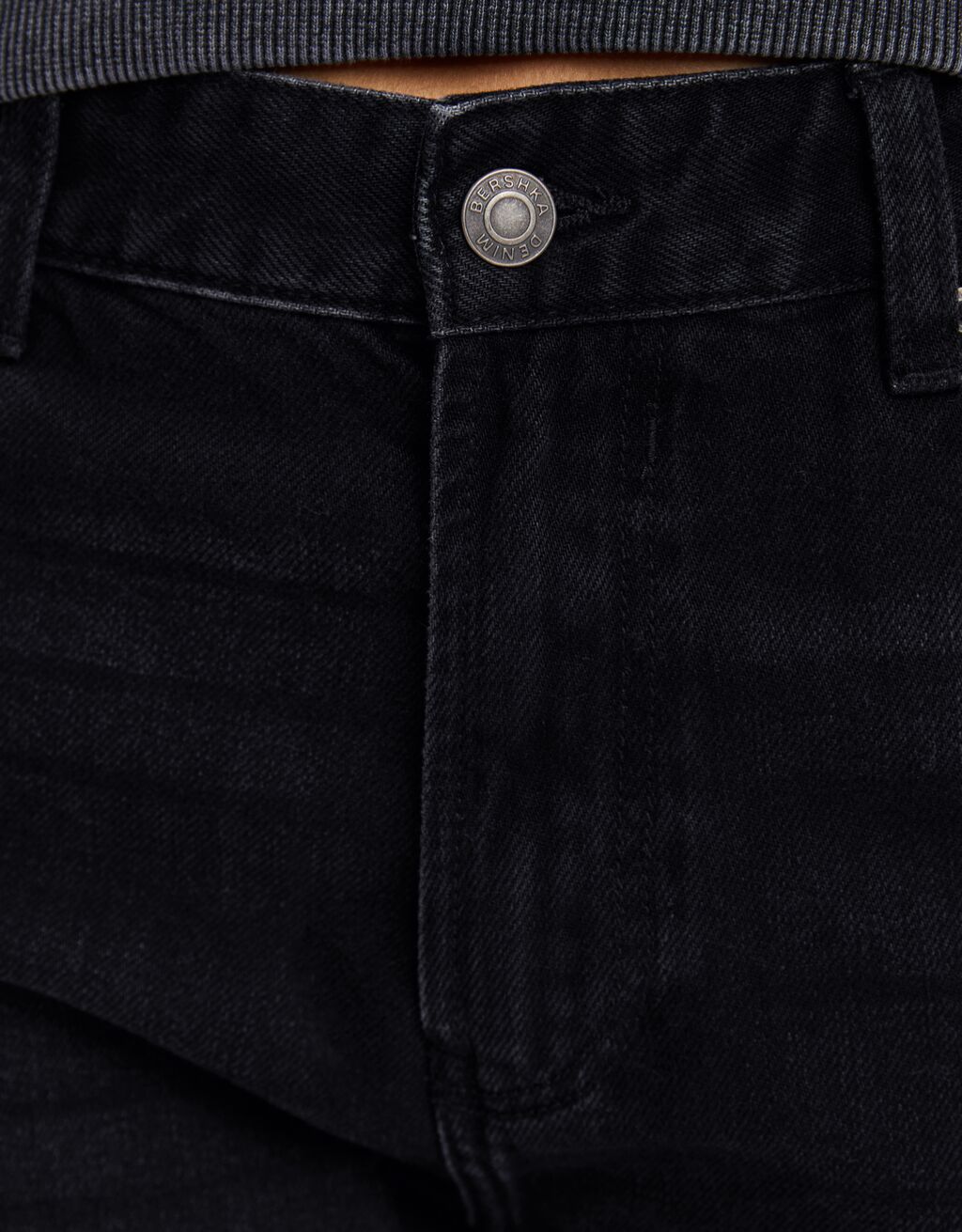 Distressed wide leg 90’s jean-Siyah-5