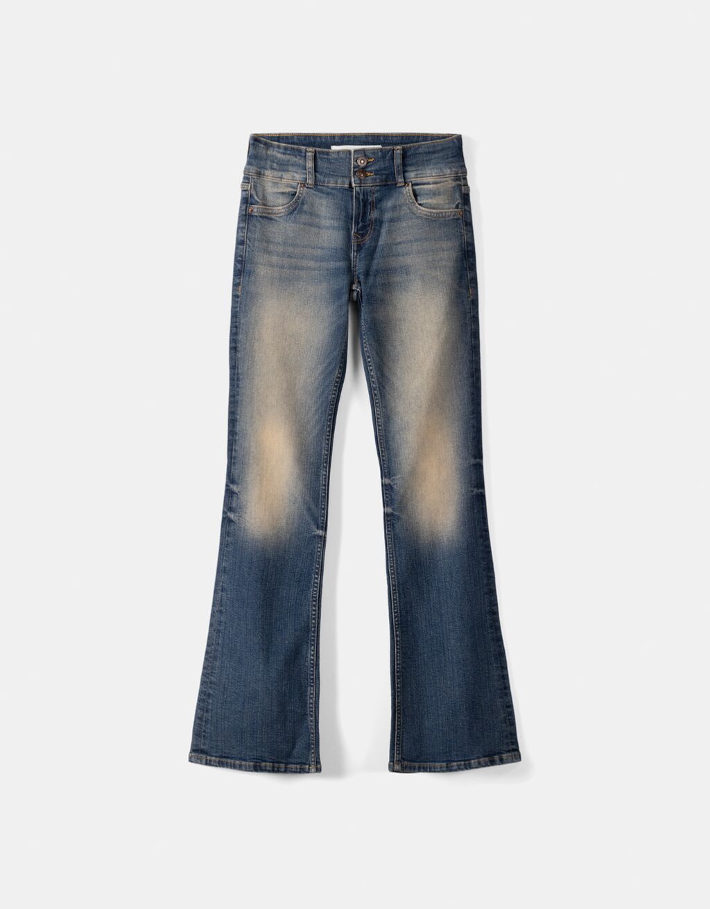 Jeans bootcut low waist-Azzurro-3