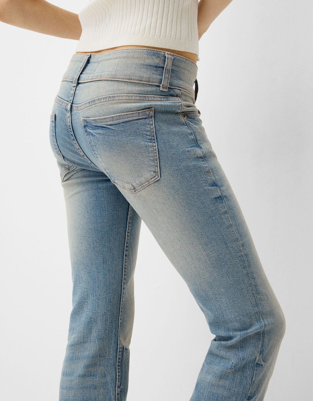Jeans bootcut low waist-Azul lavado-5