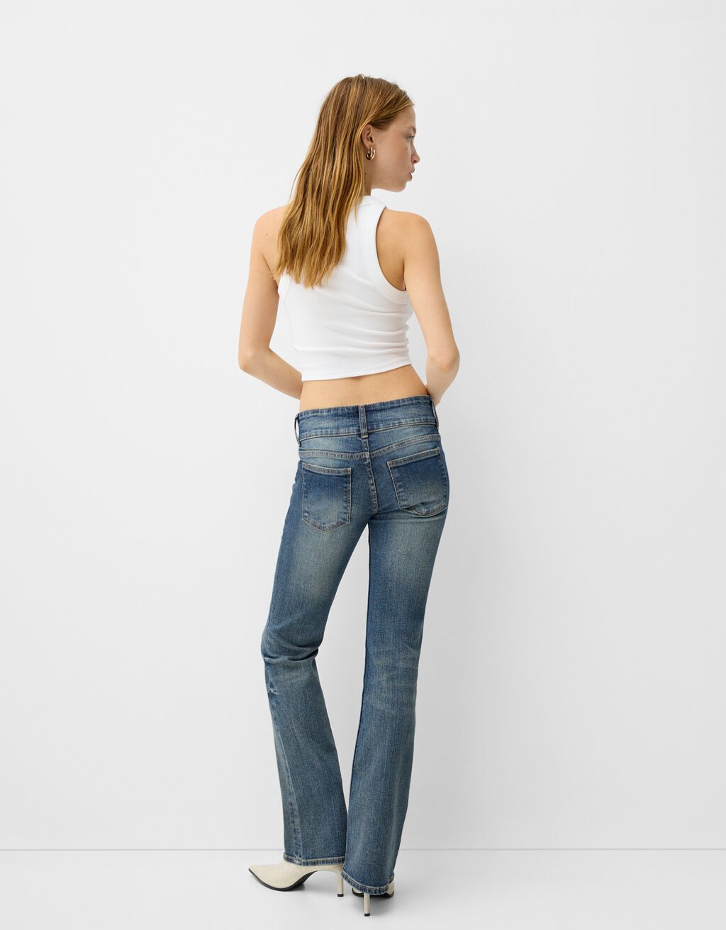 Jeans bootcut low waist-Azul lavado-2