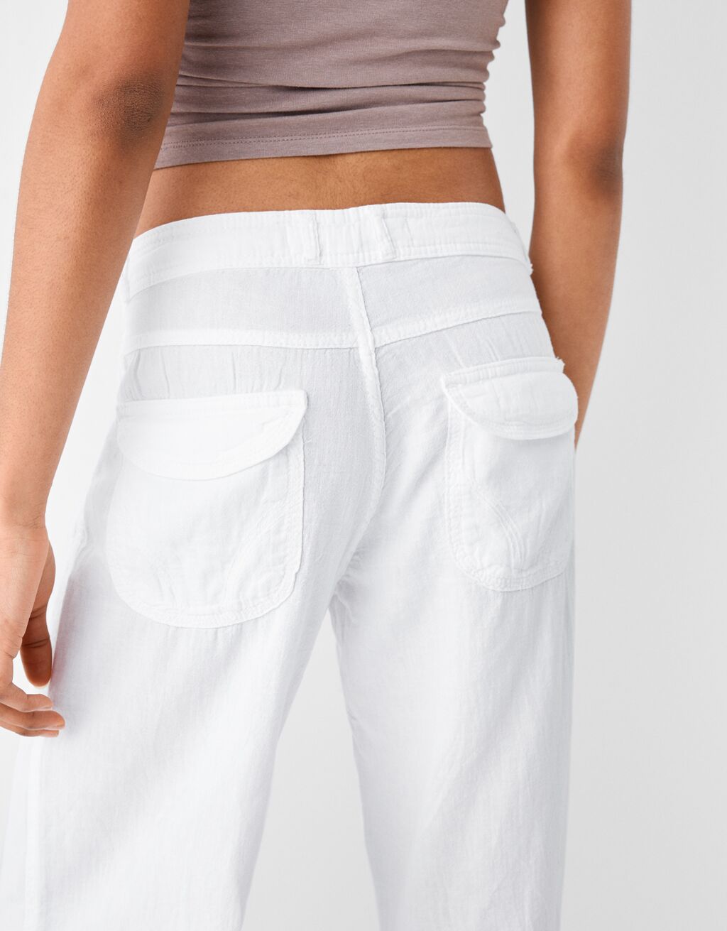 سروال ريفي فضفاض-كريمي-3