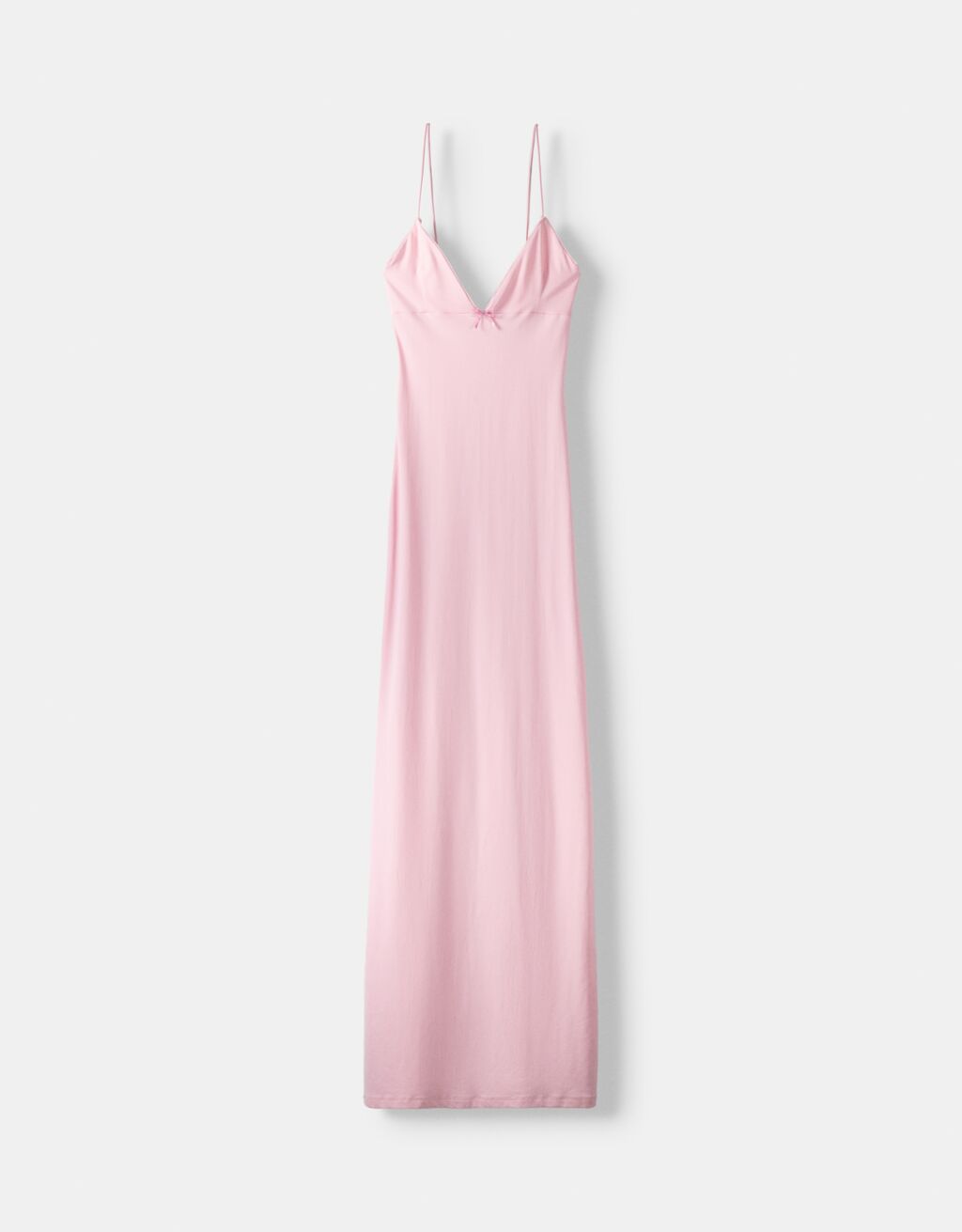 Vestido midi tirantes lazo-Rosa-6