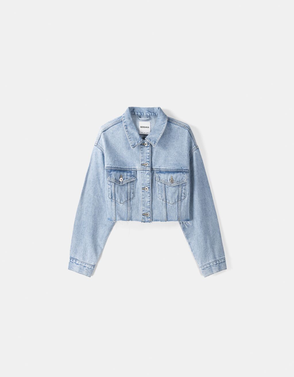 Cropped denim jacket Women Bershka