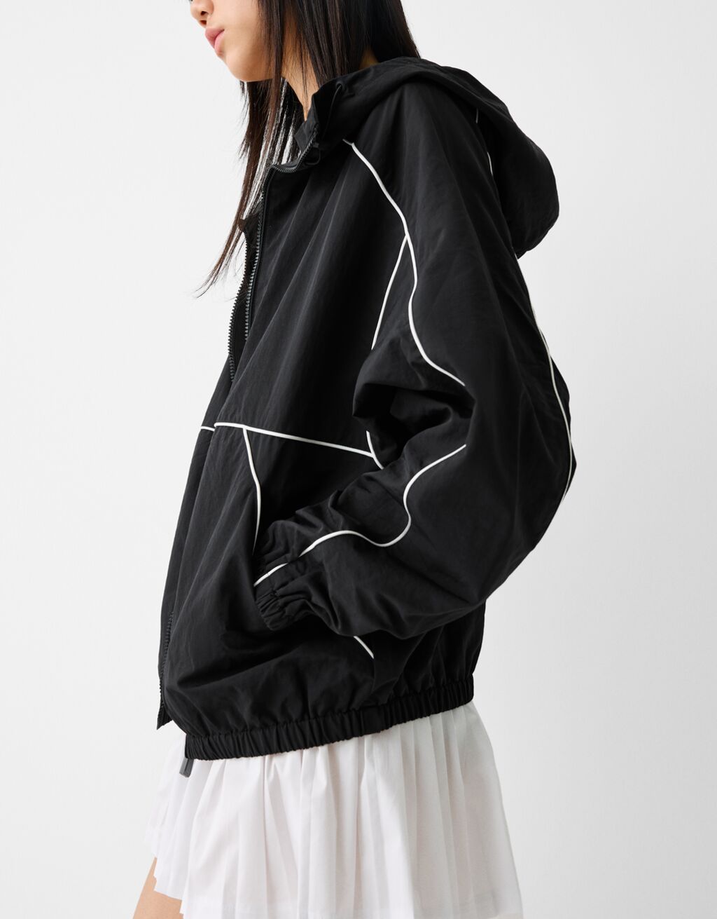 Cute black windbreaker best sale
