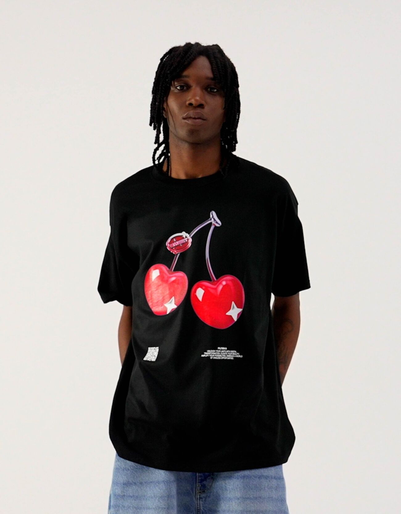 Camiseta Bershka Wearable Art oversize fit estampado Camisetas Muller Bershka