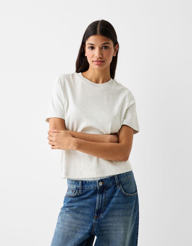 Camisetas basicas para Mujer Nueva Coleccion Bershka Espana