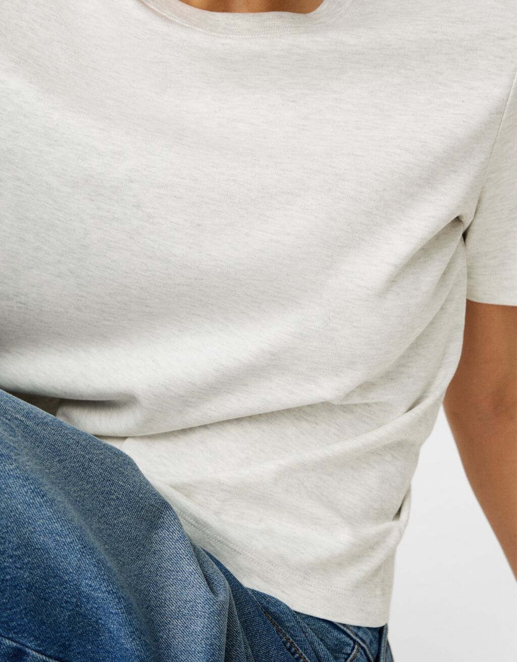 Maglietta a maniche corte regular fit-Grigio-5