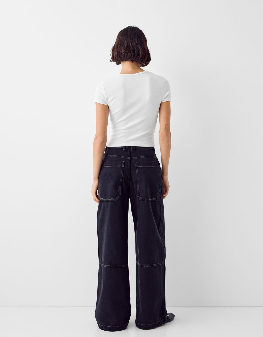 T-shirt manga curta decote redondo-Gelo-1