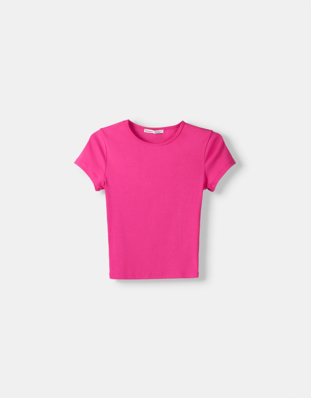 Camiseta manga corta cuello redondo-Fucsia-4