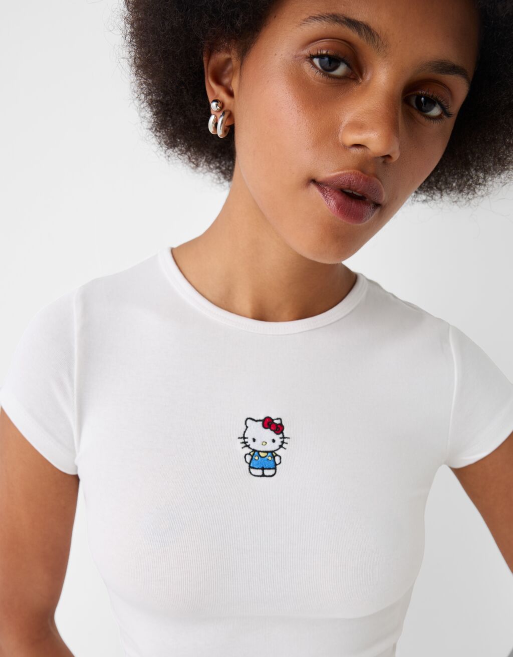 Camiseta Hello Kitty manga corta-Blanco roto-2