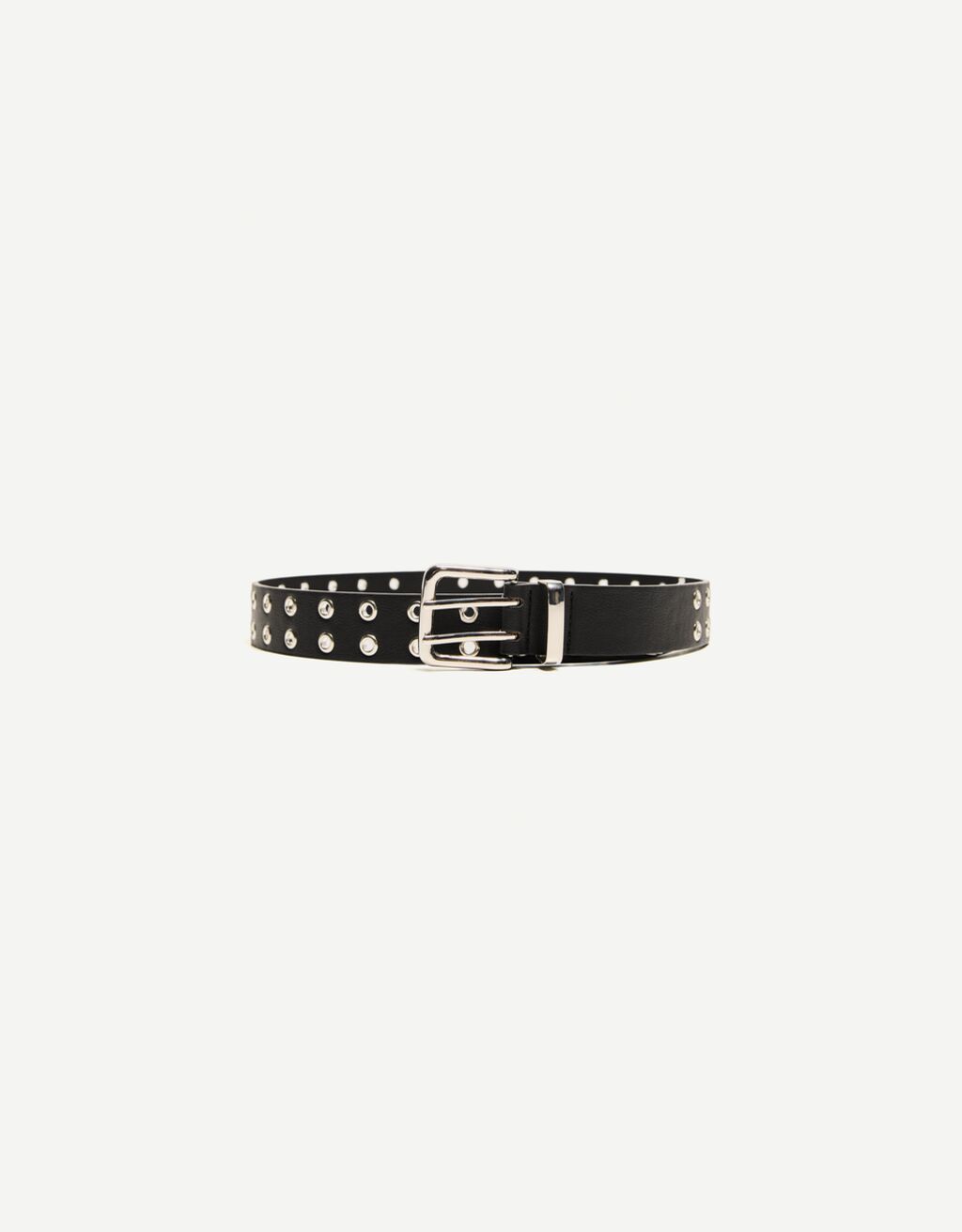 Ceinture similicuir œillets-Noir-0