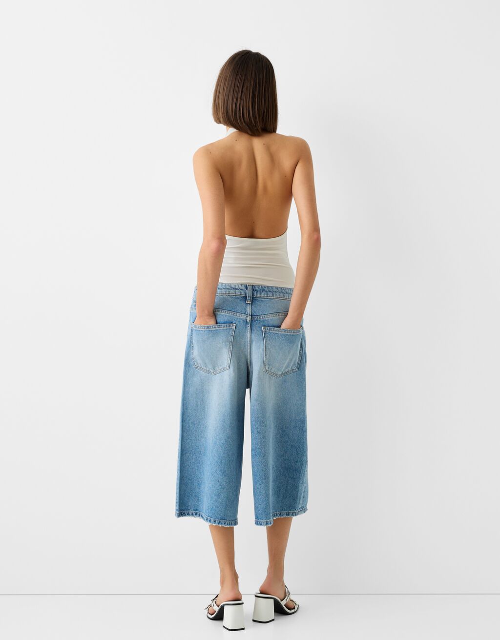 Body halter drappeggiato-Avorio-2