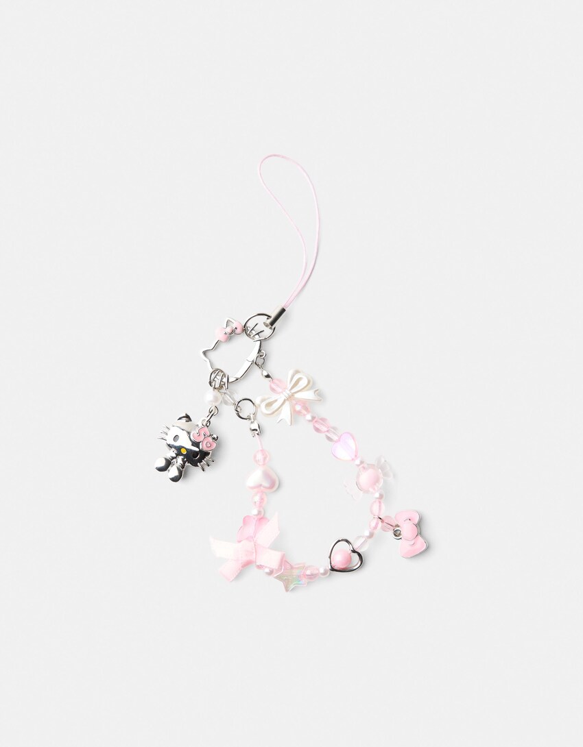 Hello Kitty Mania mobile phone chain - Women | Bershka