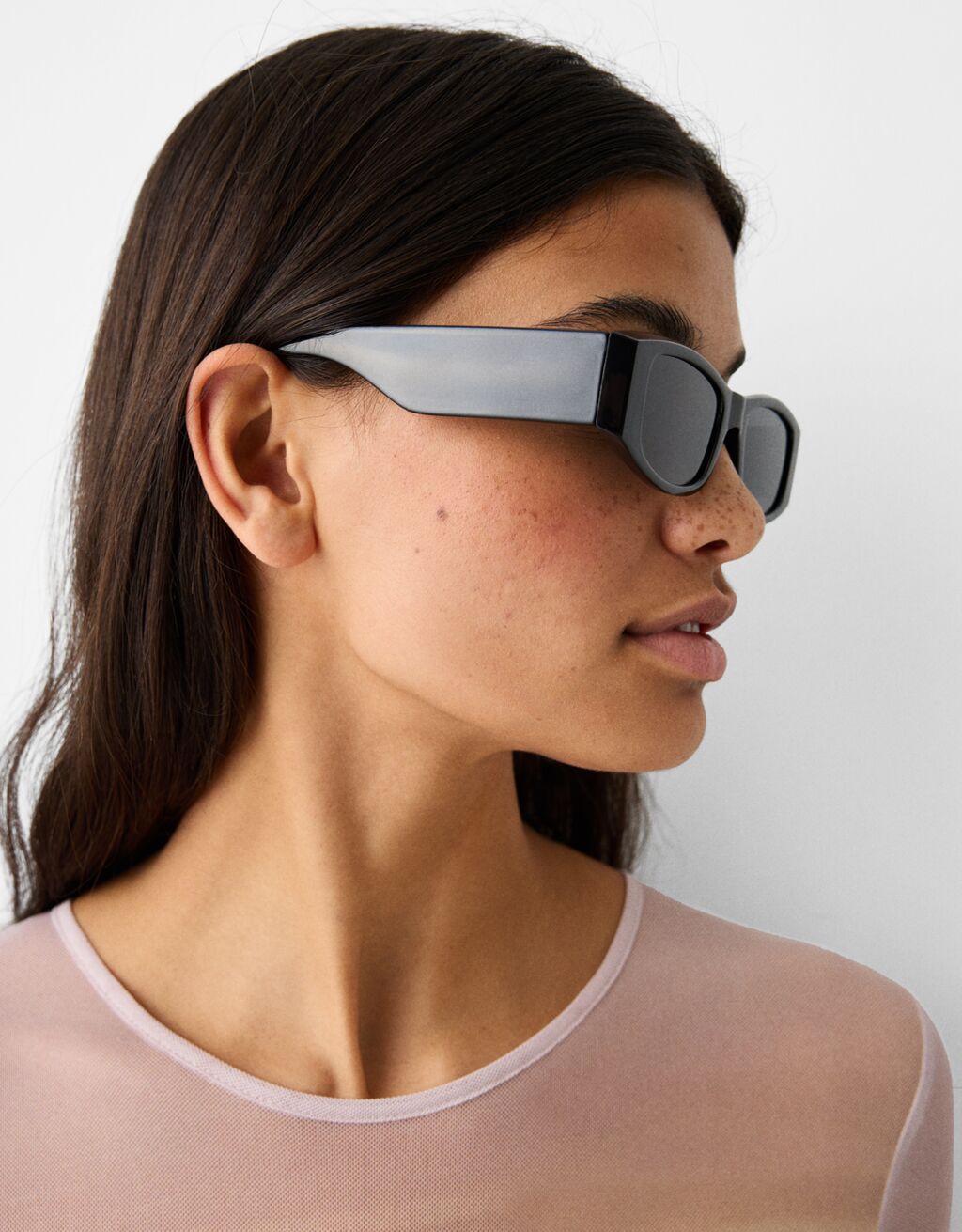 Óculos de sol retangulares polarizados-Preto-2