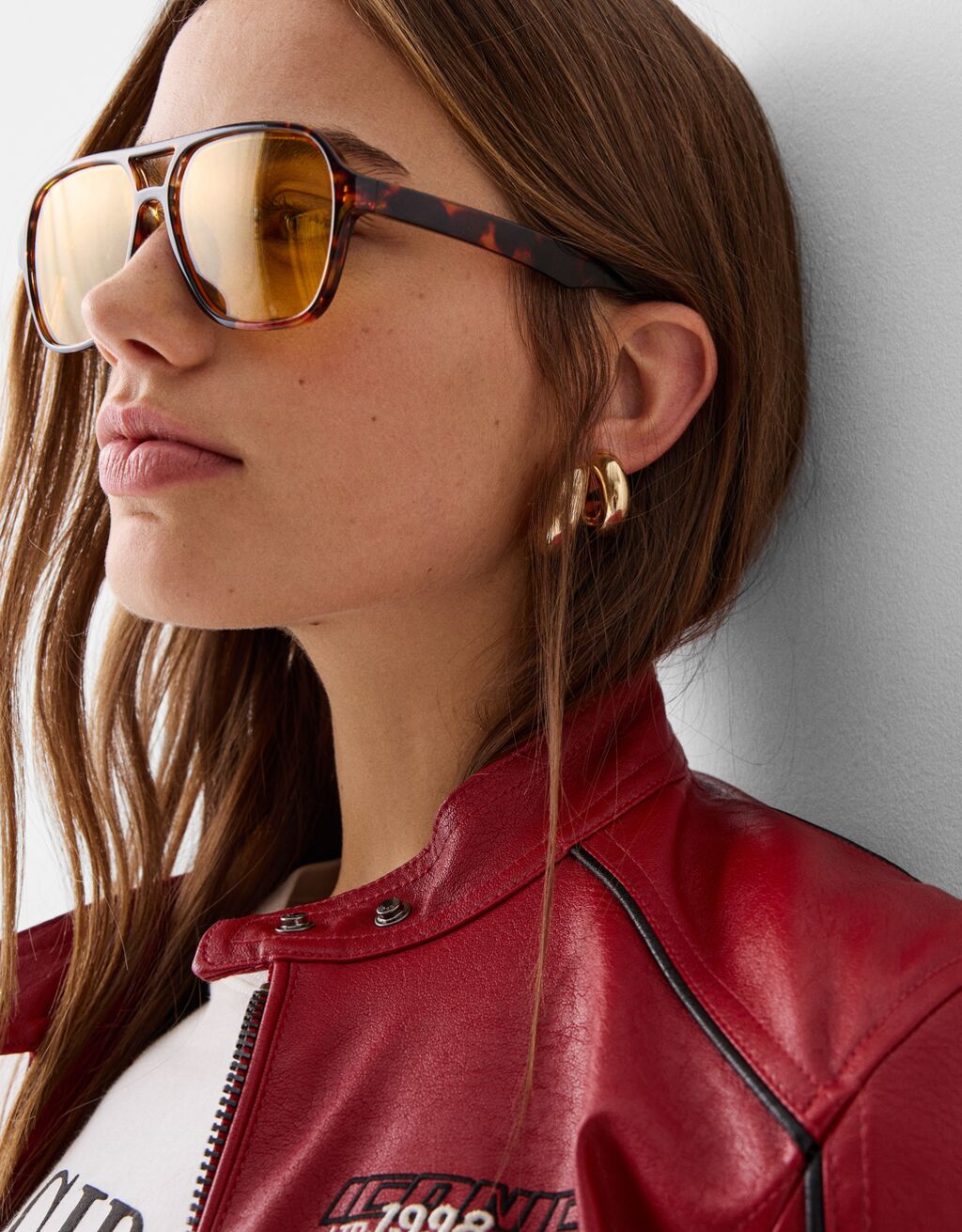 Retro güneş gözlüğü-Kahverengi-1