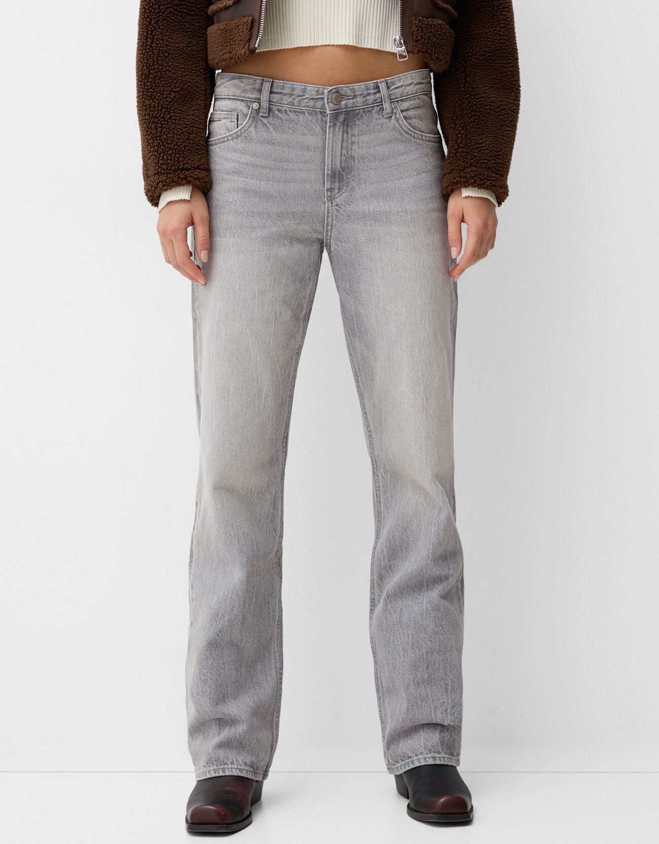 Straight grey jeans